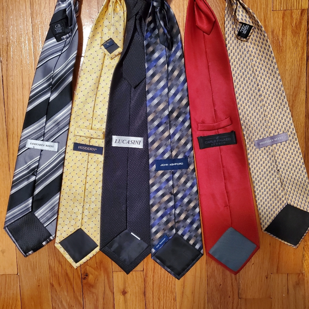 Men's Ties Set Of 6 Assorted - Picture 6 of 6